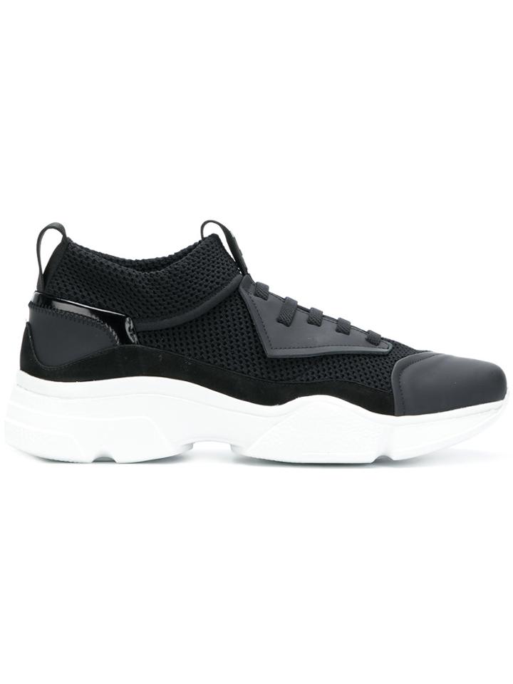 Bruno Bordese Mesh Panel Low-top Sneakers - Black