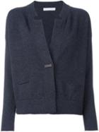 Fabiana Filippi Concealed Fastening Cardigan, Women's, Size: 44, Grey, Silk/cashmere/merino