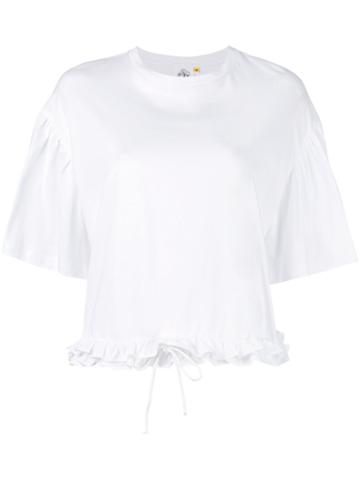 Steve J & Yoni P - Ruffled Hem T-shirt - Women - Cotton - S, White, Cotton