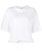 Steve J & Yoni P - Ruffled Hem T-shirt - Women - Cotton - S, White, Cotton