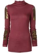 Rick Owens Lilies Sequinned Top - Pink & Purple