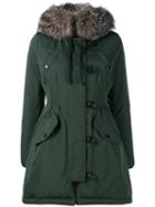 Moncler 'aredhel' Parka, Women's, Size: 2, Green, Cotton/feather Down/polyamide/polyester