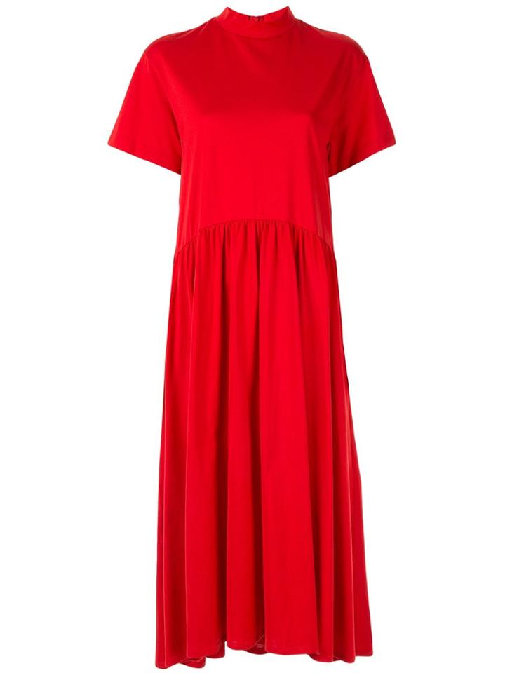 Le Ciel Bleu Jersey Volume Dress - Red