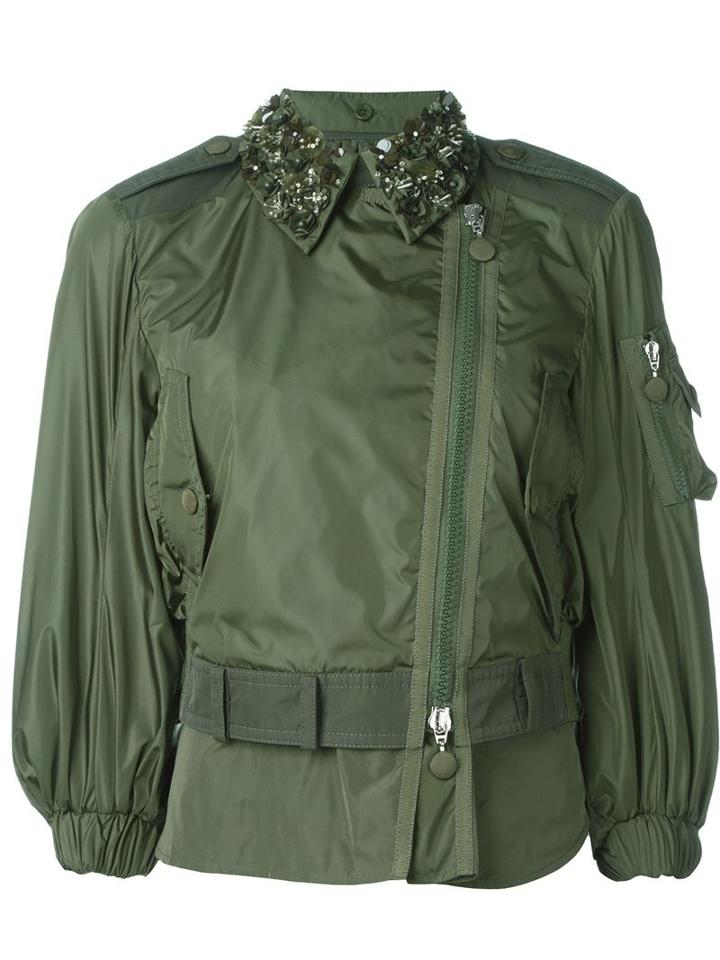 Moncler Embellished Cropped Jacket