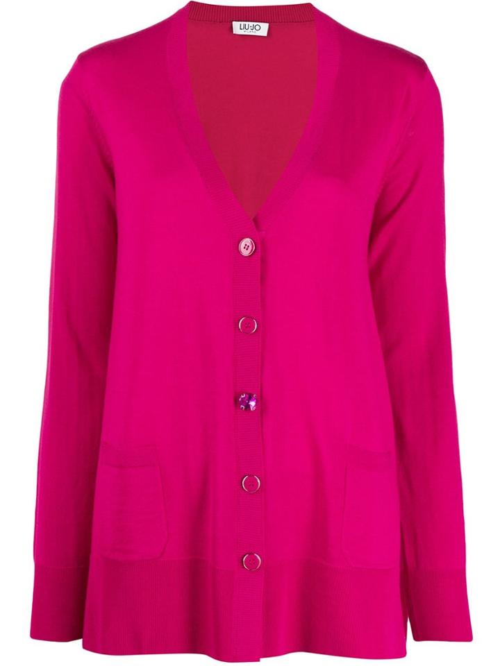 Liu Jo Loose-fit Knit Cardigan - Pink