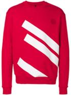 Versus - 3 Bars Sweatshirt - Men - Cotton/spandex/elastane - Xl, Red, Cotton/spandex/elastane