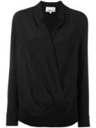 3.1 Phillip Lim Wrap Blouse, Women's, Size: 8, Black, Silk