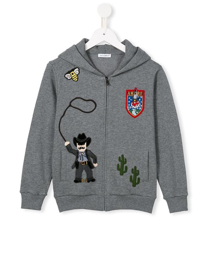 Dolce & Gabbana Kids Western Patch Hoodie