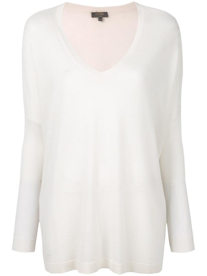 N.peal Superfine Button Sweater - Nude & Neutrals