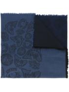 Kenzo Multi Logo Scarf, Women's, Blue, Cotton/modal