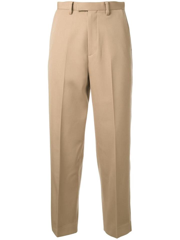 Cityshop Wide-leg Cropped Chinos, Women's, Size: 38, Brown, Polyester/wool