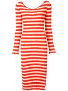 Altuzarra Striped Dress, Women's, Size: Medium, Red, Viscose/polyester