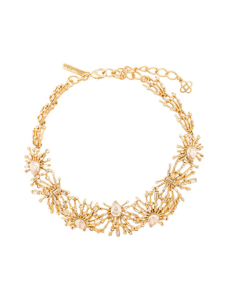 Oscar De La Renta Radial Necklace - Yellow & Orange
