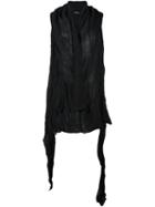 A New Cross Long Draped Collarless Cardigan