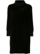 Atm Anthony Thomas Melillo Velvet Effect Sweater Dress, Women's, Size: Small, Black, Viscose/nylon