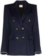 Khaite Darla Double-breasted Blazer - Blue