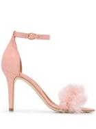 Via Roma 15 Fur Strap Sandals - Pink
