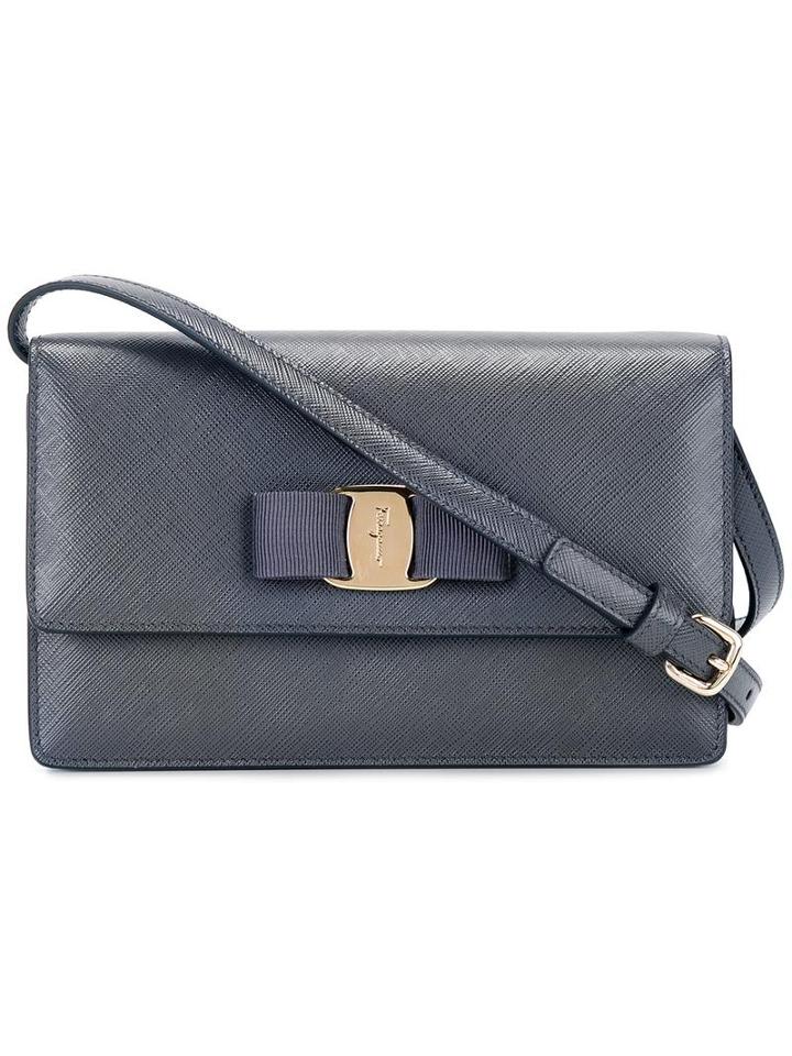Salvatore Ferragamo 'vara' Crossbody Bag, Women's, Grey, Leather