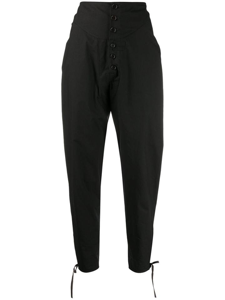 Cherevichkiotvichki High Waisted Tapered Trousers - Black