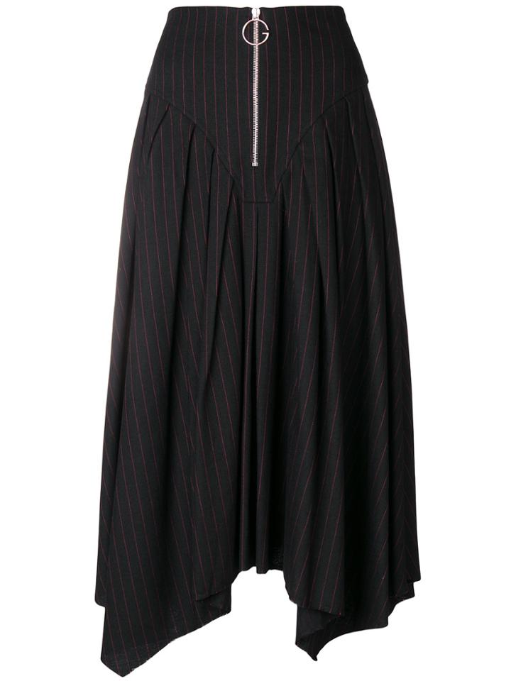 Gaelle Bonheur Flared Midi Skirt - Black