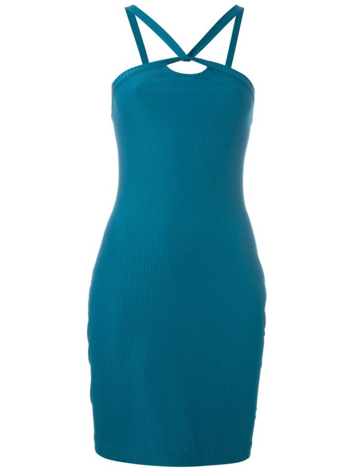 Romeo Gigli Vintage Ribbed Halterneck Dress