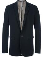 Label Under Construction Classic Blazer, Men's, Size: 50, Black, Silk/cotton/virgin Wool