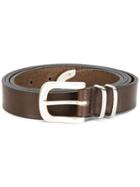 Eleventy Silver-tone Hardware Belt - Brown