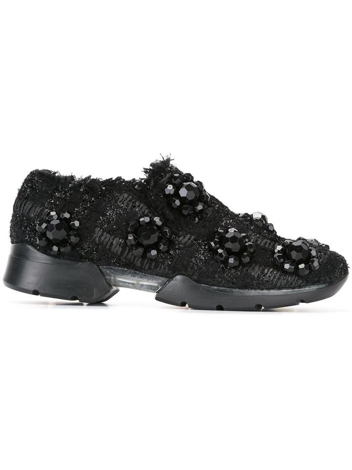 Simone Rocha Embellished Tweed Sneakers