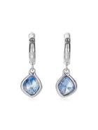 Monica Vinader Siren Mini Nugget Hoop Kyanite Earrings - Silver