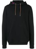 Frame Denim Contrast Drawstring Hoodie - Black