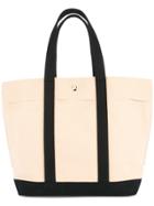 Cabas Colour Block Tote Bag - Brown