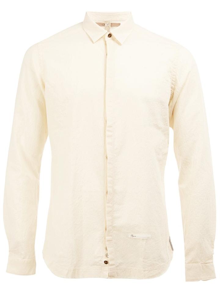 Dnl Spread Collar Shirt - White