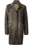 Liska 'hyrmes' Coat, Women's, Size: Large, Green, Lamb Fur