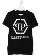 Philipp Plein Junior Limited Edition Logo Print T-shirt - Black