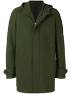 Harris Wharf London Button Down Hooded Coat - Green