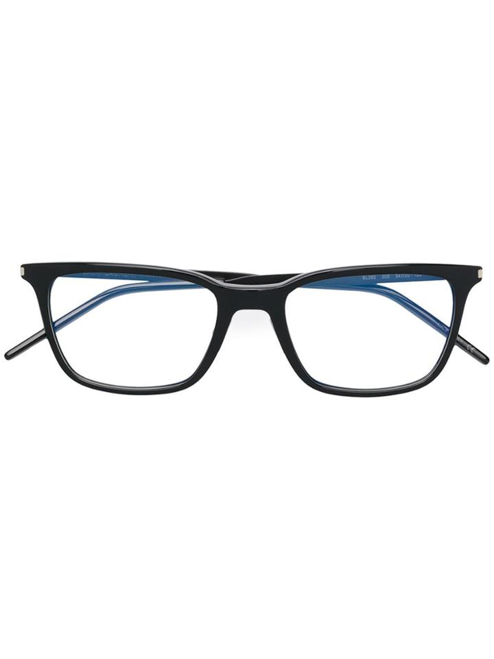 Saint Laurent Eyewear Rectangular Shaped Glasses - Black