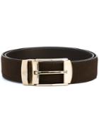 Canali Gold-tone Buckle Reversible Belt, Men's, Size: 90, Brown, Leather