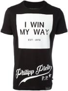 Philipp Plein I Win My Way T-shirt, Men's, Size: Xl, Black, Cotton