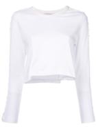 3.1 Phillip Lim Long-sleeve Cropped T-shirt - White