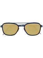 Thom Browne Eyewear Aviator Style Sunglasses - Blue