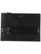 Alexander Mcqueen - Strap Detail Clutch - Men - Leather - One Size, Black, Leather