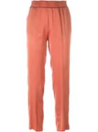 Forte Forte Slim Cropped Trousers, Women's, Size: 0, Yellow/orange, Viscose