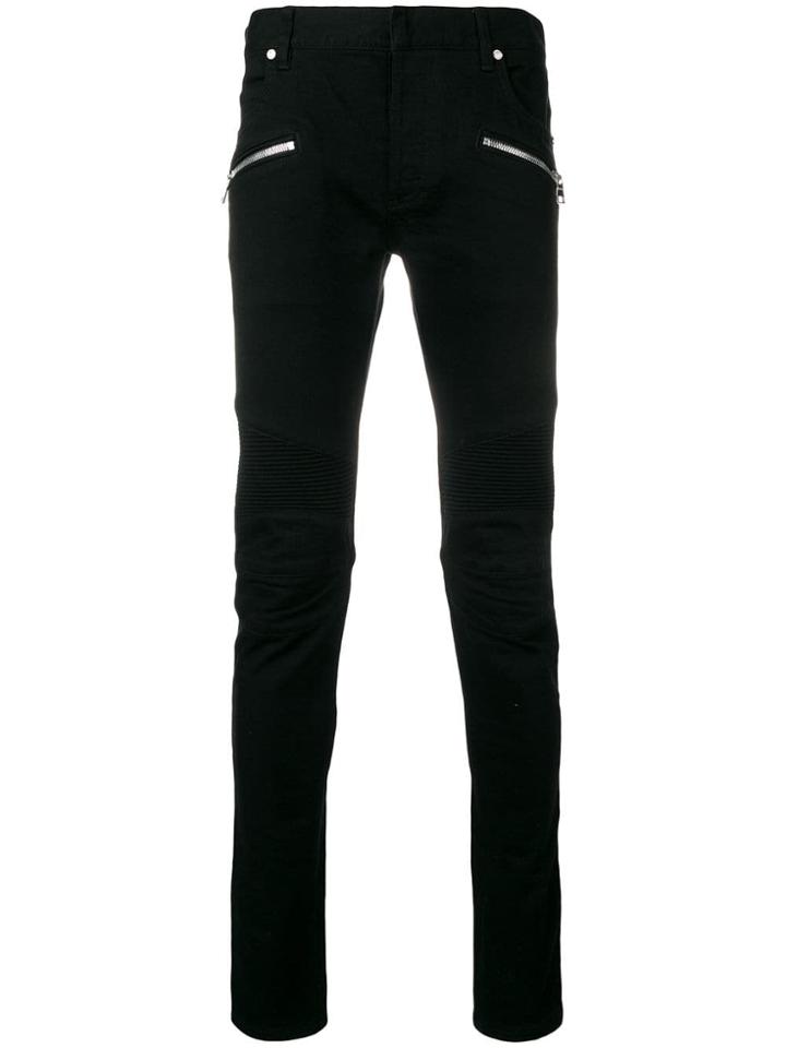 Balmain Skinny Zipped Jeans - Black