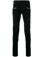 Balmain Skinny Zipped Jeans - Black