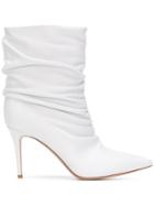 Gianvito Rossi Gathered Ankle Boots - White