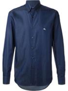 Etro Button Down Shirt, Men's, Size: 40, Blue, Cotton