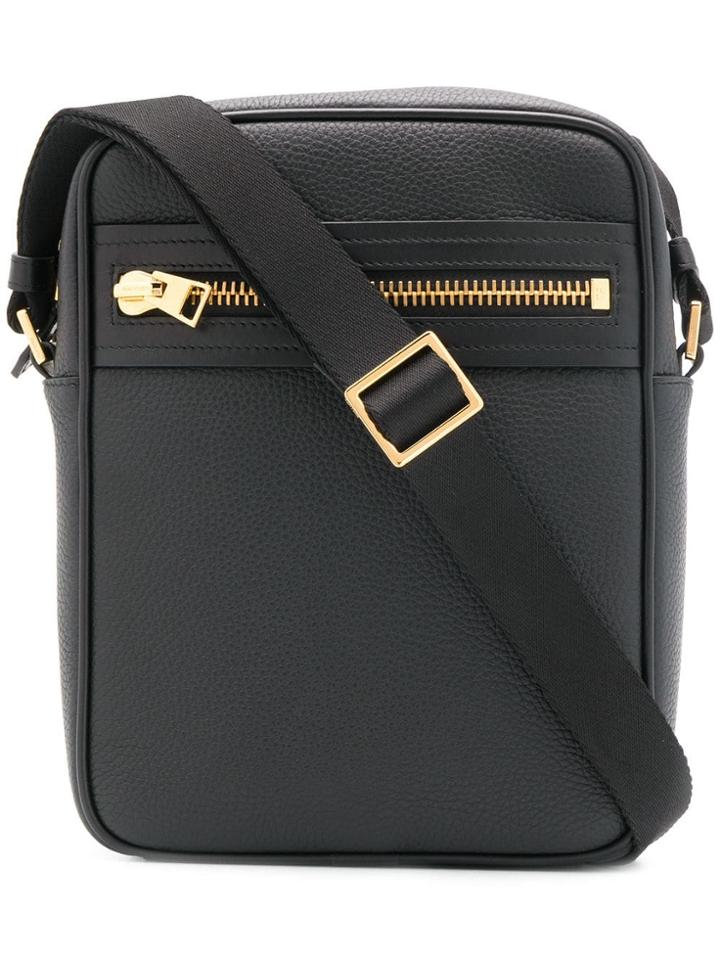 Tom Ford Zip Messenger Bag - Black