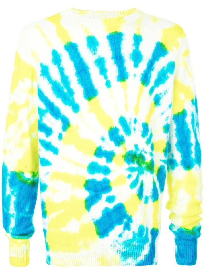 The Elder Statesman Tie Dye Sweater - Blue