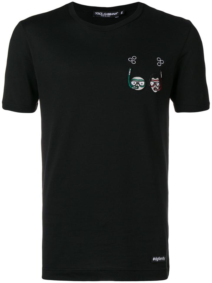 Dolce & Gabbana Dg Family Embroidered T-shirt - Black