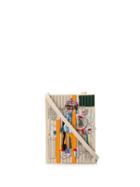 Olympia Le-tan Basquiat Embroidered Clutch Bag - Neutrals